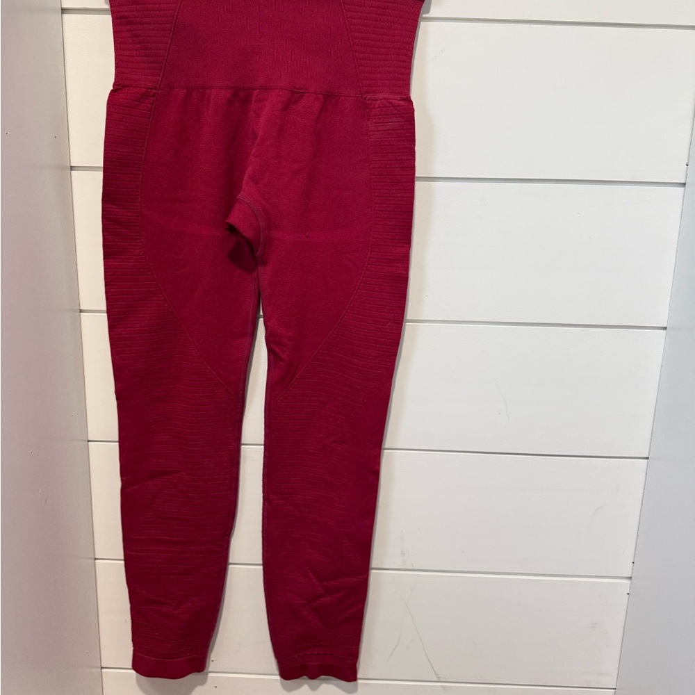 Gymshark Kids Seamless High-Waist Leggings - Berry Red